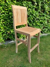 PP-HS_TCh Chaise de jardin haut0e - Tabouret haut en bois de teck
