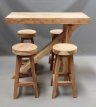 PP-HT SUAR wood high bar table