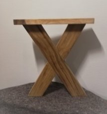 PP-LEG-DT_S-X Pieds de table en bois de SUAR pour table à diner - modèle "X" (2 pieds)