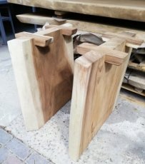 PP-LEG_HT_S_FW Pieds de table en bois de SUAR pour table haute - modèle "Bois Massif"