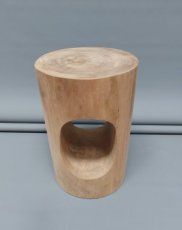 SB_ST_Pier2 Stool "PIERCED" in suar wood - Type 2