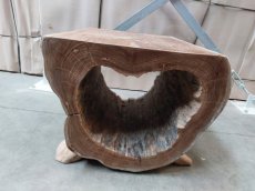 SB-ST_Root02 Kruk in teak hout "pig / sheep chair"