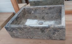TU-NS-SM_RH Rectangular sink in natural stone (Indonesian Marble)